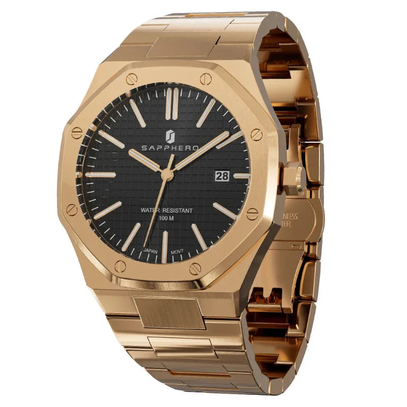 Wristwatch, stainless steel luxury watch, sapphire men’s wrist watch, Quartz Wristwatch, Octagonal men’s watch, Men’s Wristwatch, Men’s Sapphire Wristwatch, Men’s Quartz Wristwatch, Men’s Octagonal Sapphire Wristwatch, luxury men’s wristwatch