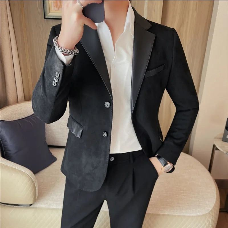 men’s velvet blazer, luxury men’s blazer, smart casual blazer, formal men’s blazer, Maximus blazer