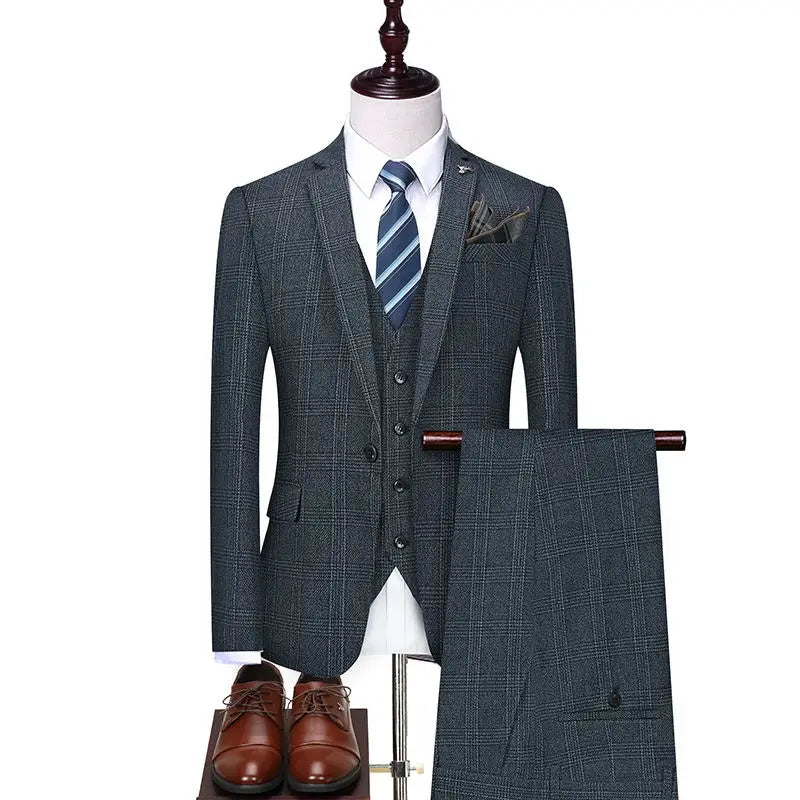 suit, Men’s Vintage Checked Suit, Men’s Traditional Vintage Checked Suit, men’s suit, Men’s Checked Suit, elegant men’s suit, Checked Suit