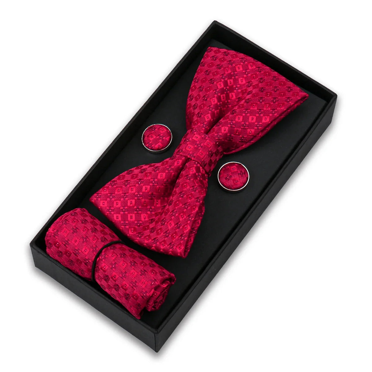patterned bow tie set, men’s bow tie set, formal men accessories, bow tie and pocket square set, maximus men accessories