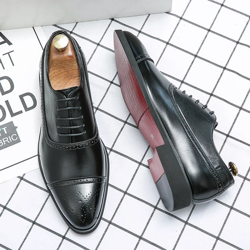 men’s oxford shoes, formal oxford shoes, elegant business footwear, synthetic leather dress shoes, classic formal shoes, Maximus elegance shoes