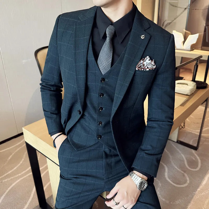 suit, stylish menswear, men’s suit, Men’s Checkered Suit, Men’s Checkered Style Suit, mens formal suit, checkered suit