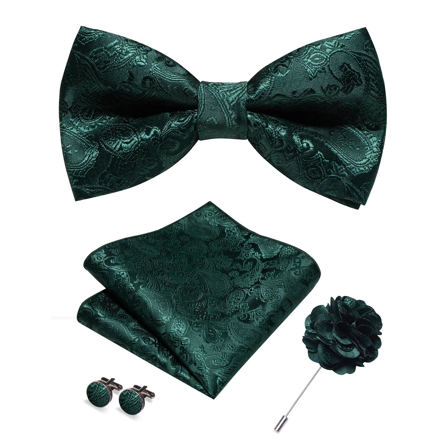 elegant bow tie set, patterned bow tie men, paisley bow tie set, wedding bow tie accessories, maximus men accessories