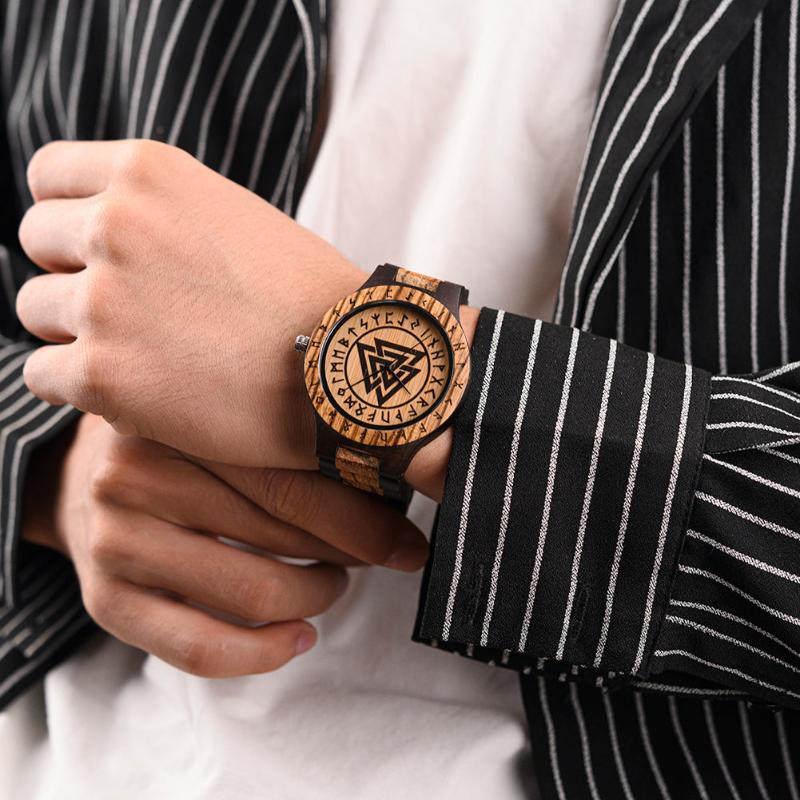 Wristwatch, Wood Wristwatch, Viking Wristwatch, Men’s Wristwatch, men’s wood wristwatch, Men’s Viking Wristwatch