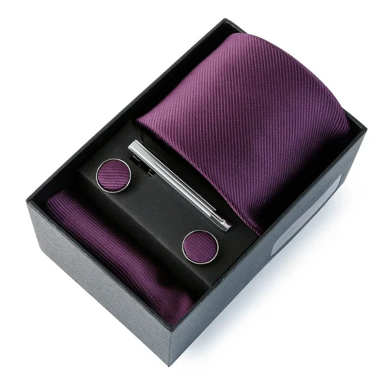 Tie Set, Tie, solid tie set, Solid Tie, men’s solid tie set, men solid tie, maximus men accessories, formal men accessories, classic men tie set