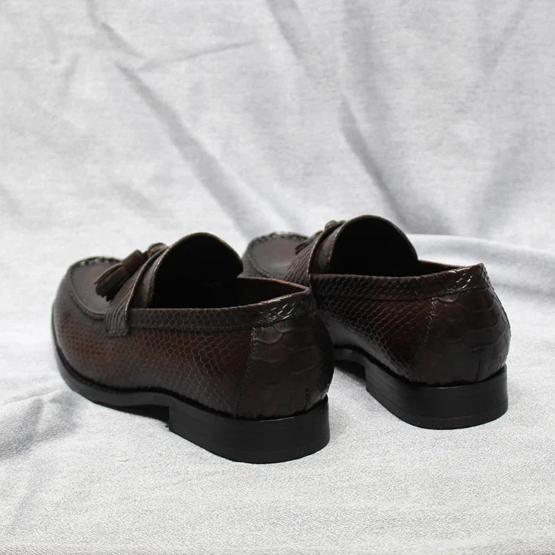 slip on men’s loafers, men’s cobra leather loafer, men's loafers, luxury men’s loafers, loafers, Leather Loafer, italian leather loafers, genuine leather men’s shoes