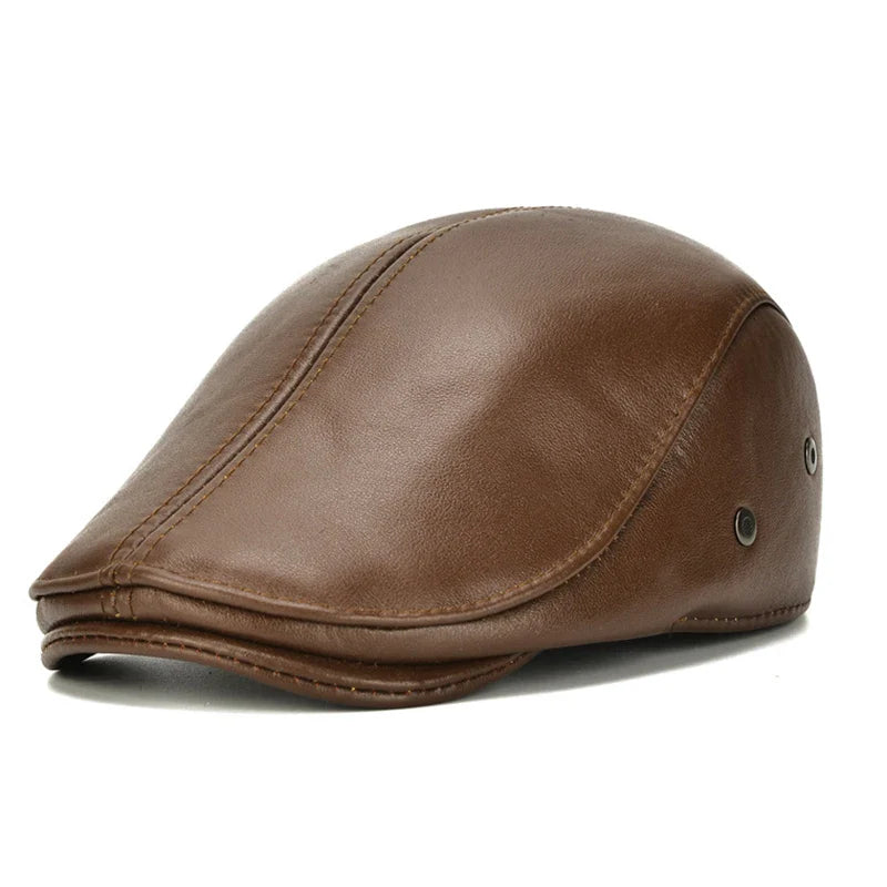 vintage style men’s hat Maximus, synthetic leather beret men Maximus, stylish men’s cap Maximus, Men’s Leather Beret, Men’s Beret, Leather men’s beret Maximus, Leather Beret, classic men’s beret Maximus, Beret