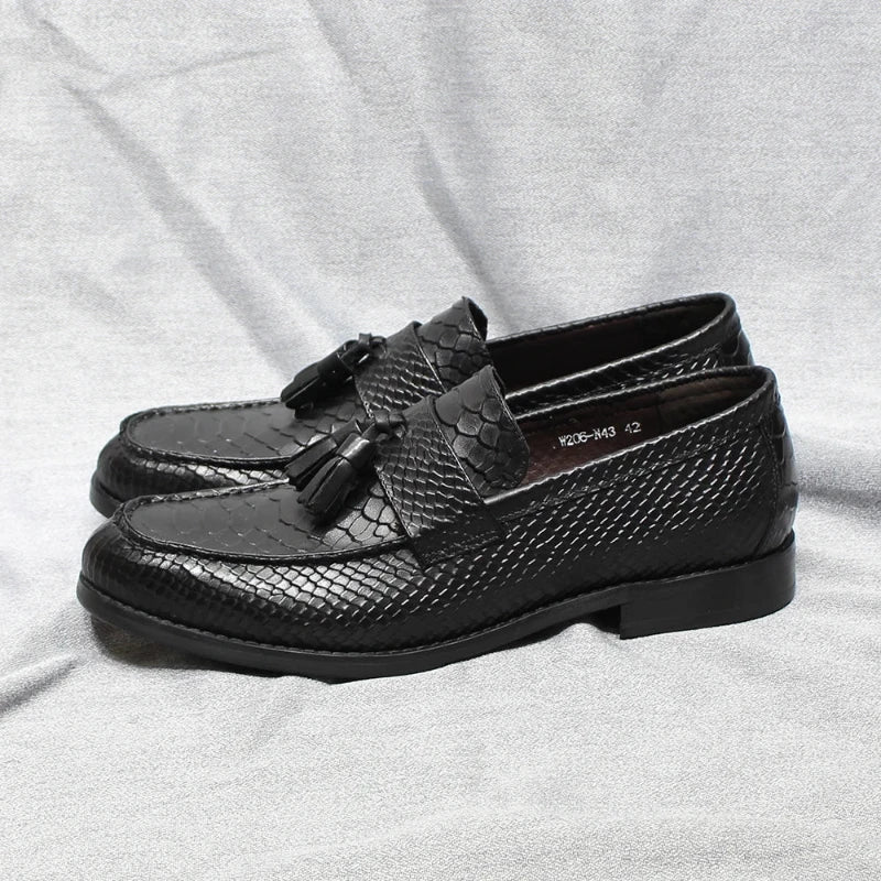 slip on men’s loafers, men’s cobra leather loafer, men's loafers, luxury men’s loafers, loafers, Leather Loafer, italian leather loafers, genuine leather men’s shoes