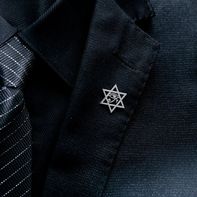 suit brooch, Star of David Suit Brooch, star of david brooch, Star of David, silver suit brooch, men’s suit brooch, men’s lapel pin, formal men’s accessories, brooch