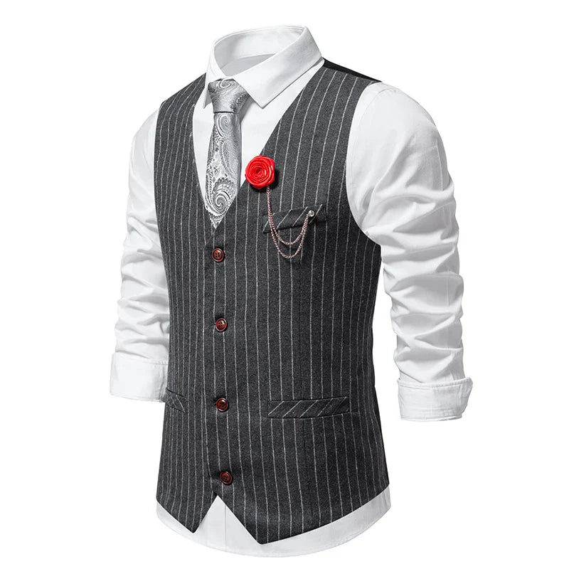 retro men’s waistcoat, pinstripe waistcoat, formal men’s vest, vintage men’s waistcoat, classic men’s vest