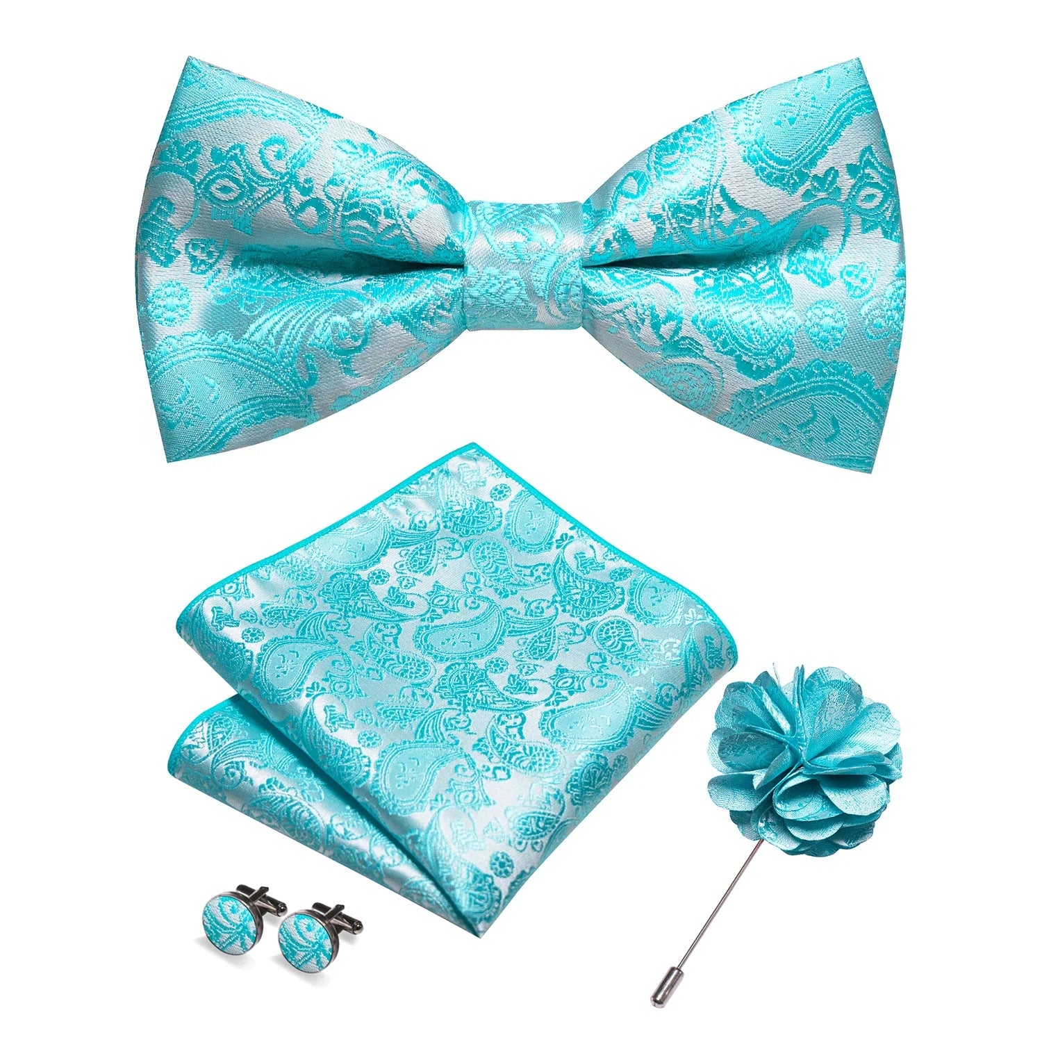 elegant bow tie set, patterned bow tie men, paisley bow tie set, wedding bow tie accessories, maximus men accessories