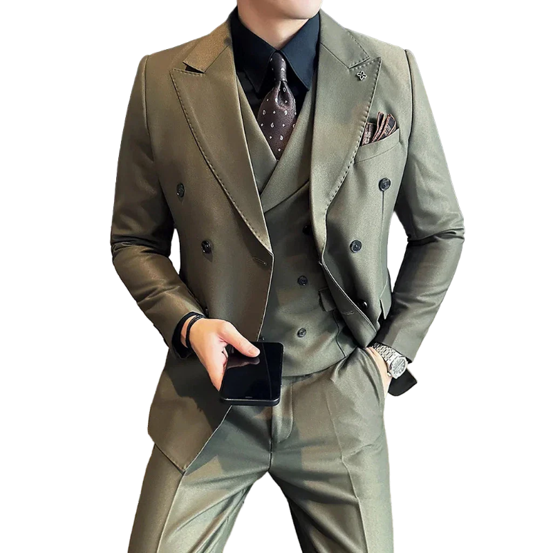 suit, Men's Suit, Men's Style Suit, Men's Style Double-Breasted Suit, Men's Double-Breasted Suit, double-breasted suit