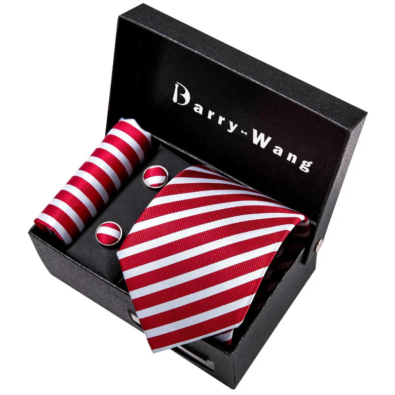 Tie Set, Tie, Striped Tie Set, striped tie gift box, Striped Tie, men’s striped tie set, men striped tie set, maximus men accessories, formal men accessories