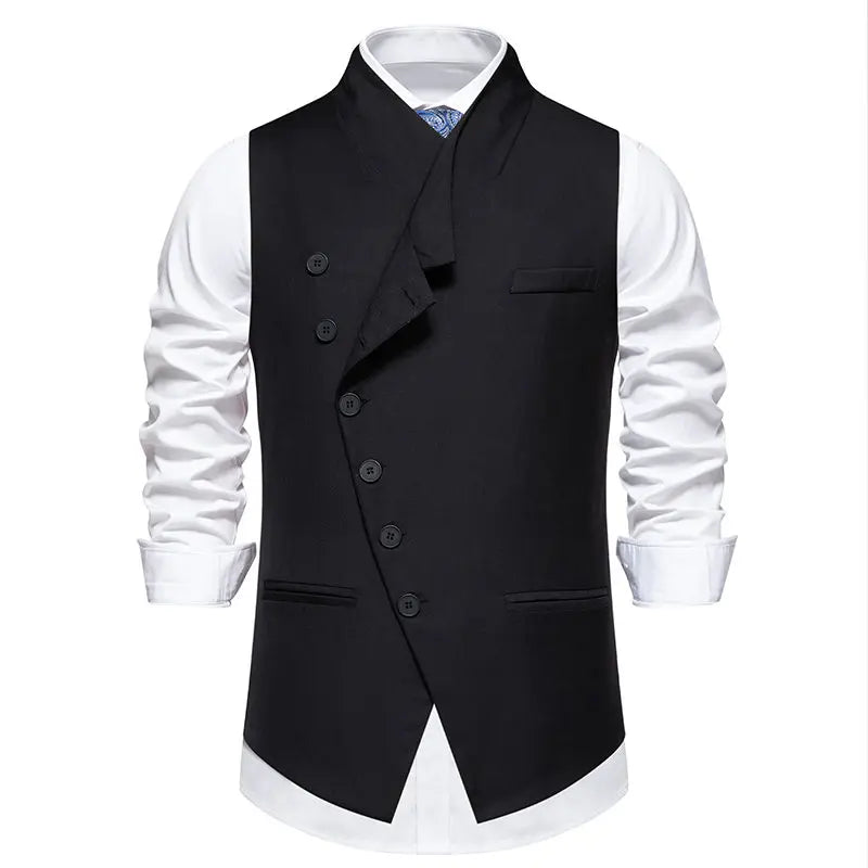 double breasted vest, men’s style vest, smart casual vest, formal men vest, Maximus vest