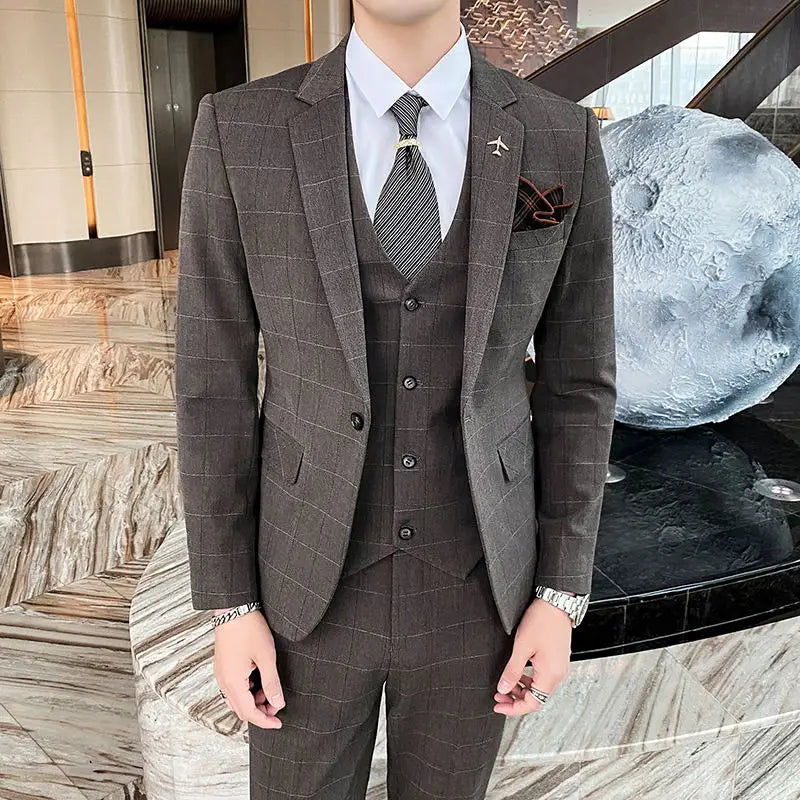 suit, Plaid Suit, men’s suit, Men’s Slim Plaid Suit, Men’s Slim Elegant Plaid Suit, Men’s Plaid Suit, Men’s Elegant Suit, Men’s Elegant Plaid Suit, elegant suit
