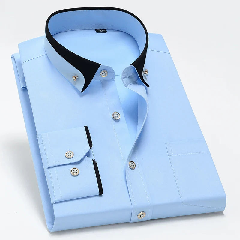 tailored men dress shirt, stretch formal shirt men, premium men shirt, men dress shirt with elastane, men dress shirt, elegant men formal shirt, dress shirt
