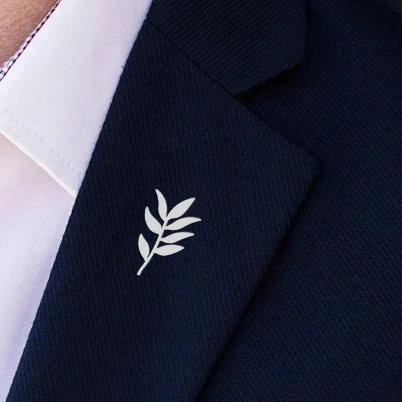 suit brooch, stainless steel lapel brooch, Olive Branch Suit Brooch, olive branch brooch, men’s suit brooch, Men’s Olive Branch Suit Brooch, luxury men accessories, formal suit pin, brooch