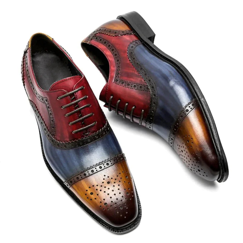 Sapato Oxford Italiano de Couro, Sapato de Couro, Sapato Oxford, Sapato Italiano, sapato tricolor