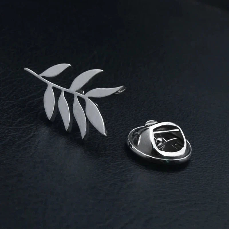 suit brooch, stainless steel lapel brooch, Olive Branch Suit Brooch, olive branch brooch, men’s suit brooch, Men’s Olive Branch Suit Brooch, luxury men accessories, formal suit pin, brooch