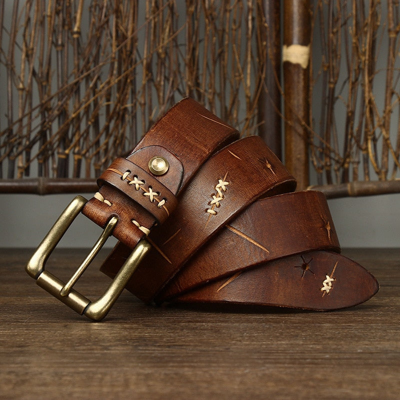 vintage leather belt for men, genuine leather men belt, classic men leather belt, formal and casual men belt, maximus men accessories