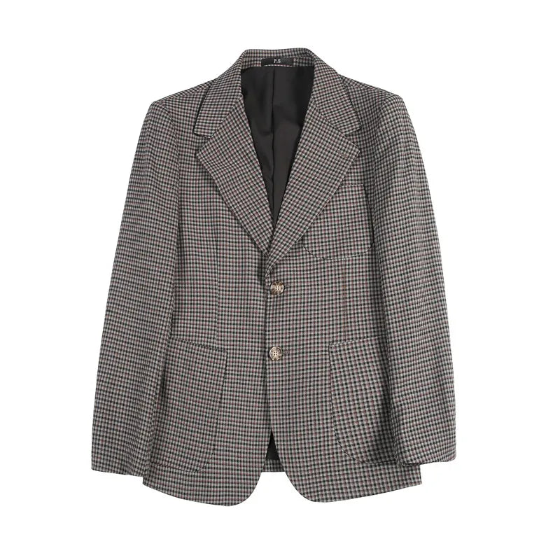 english plaid blazer, slim fit blazer, british style blazer, luxury men blazer, formal casual blazer