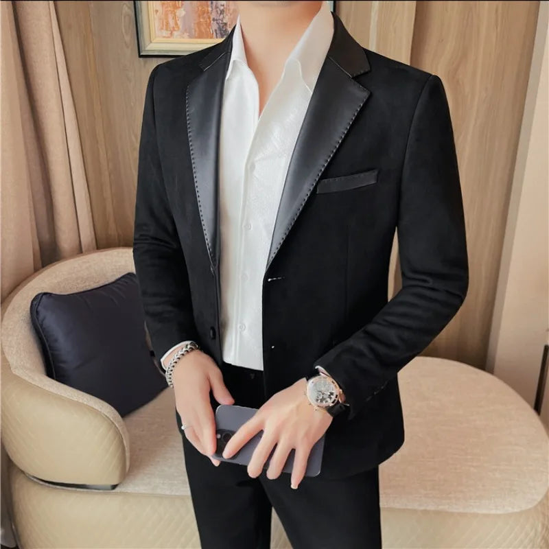 men’s velvet blazer, luxury men’s blazer, smart casual blazer, formal men’s blazer, Maximus blazer