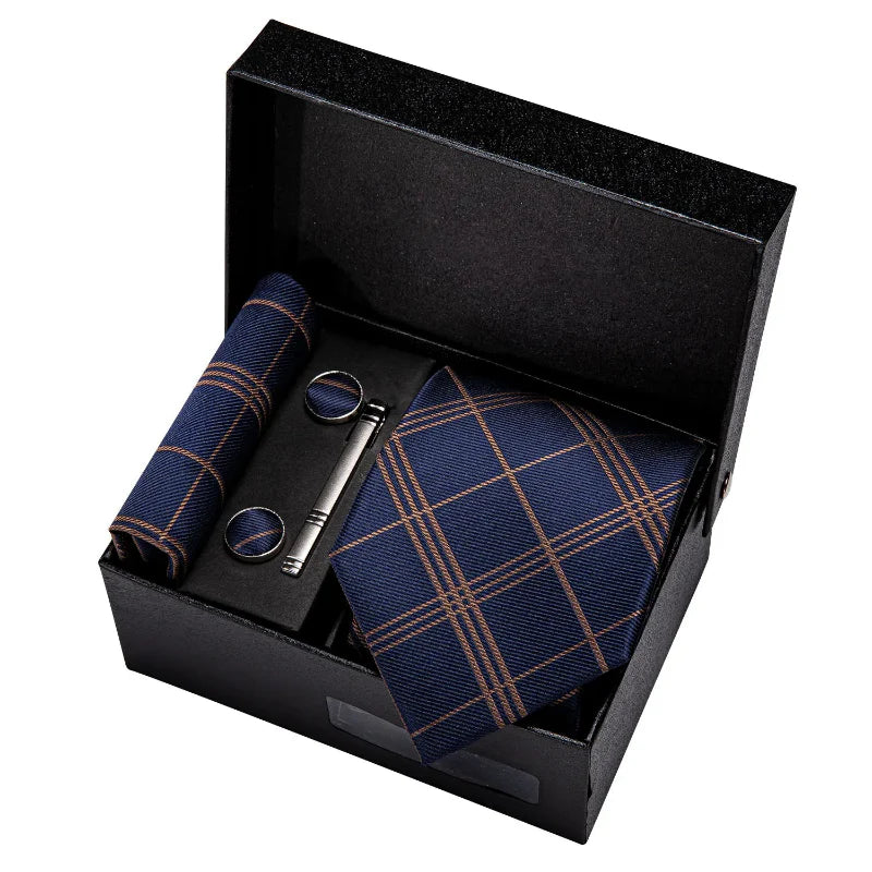 Tie Set, Tie, Striped Tie Set, striped tie gift box, Striped Tie, men’s striped tie set, men striped tie set, maximus men accessories, formal men accessories