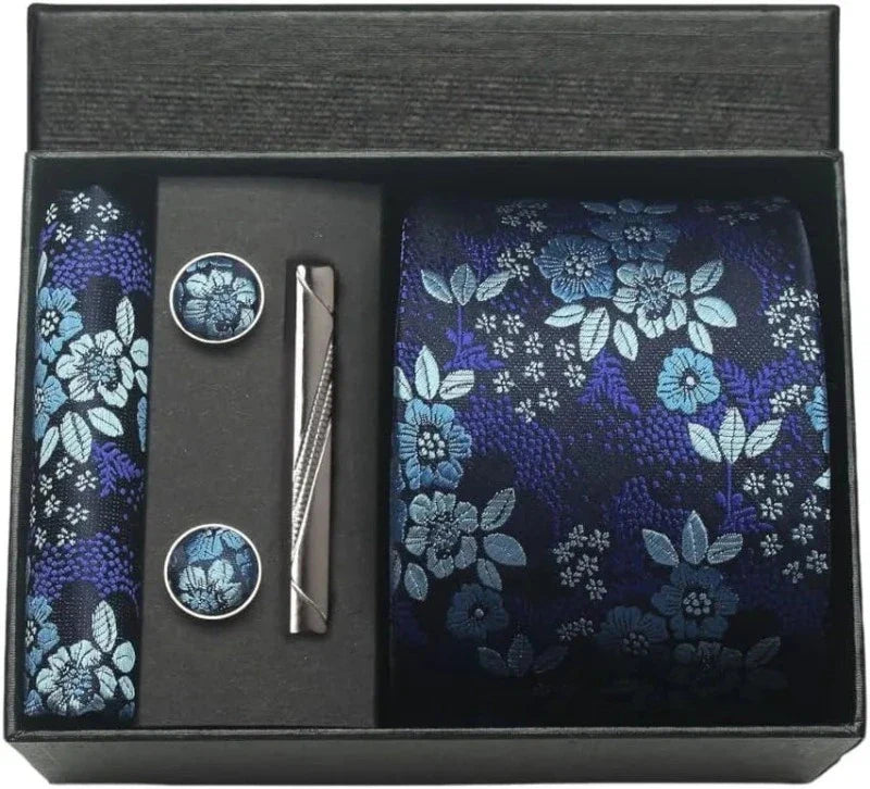 Tie Set, Tie, silk tie set for men, Silk Tie Set, Silk Tie, silk patterned tie set, men’s silk tie set, maximus men accessories, luxury men accessories, formal tie gift box