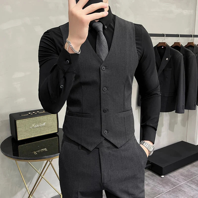 men’s solid waistcoat, formal men’s vest, slim fit waistcoat, classic men’s waistcoat, men’s suit waistcoat