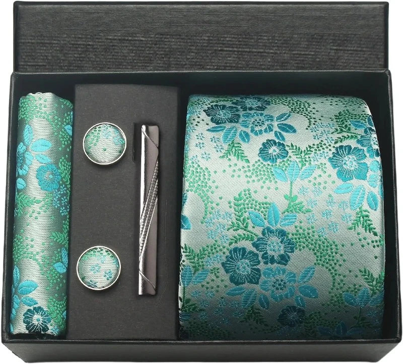 Tie Set, Tie, silk tie set for men, Silk Tie Set, Silk Tie, silk patterned tie set, men’s silk tie set, maximus men accessories, luxury men accessories, formal tie gift box