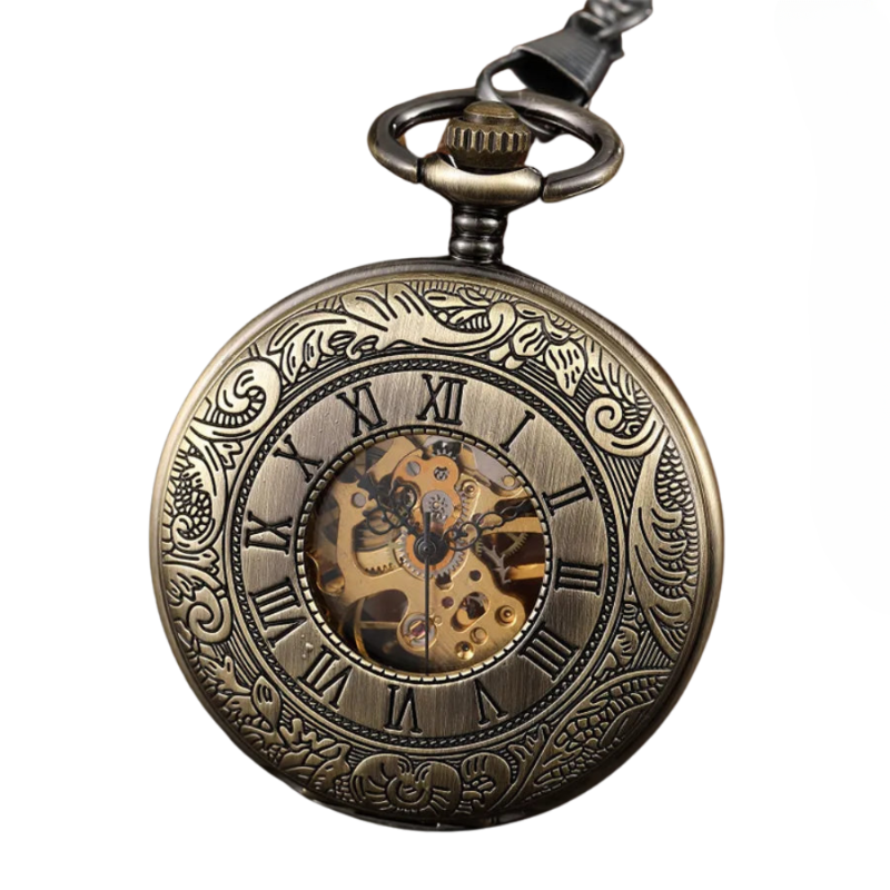 Relógio de Bolso, Relógio de Bolso Mecânico Retro, Relógio de Bolso Mecânico, Relógio de Bolso Retro, Relógio de bolso Bronze