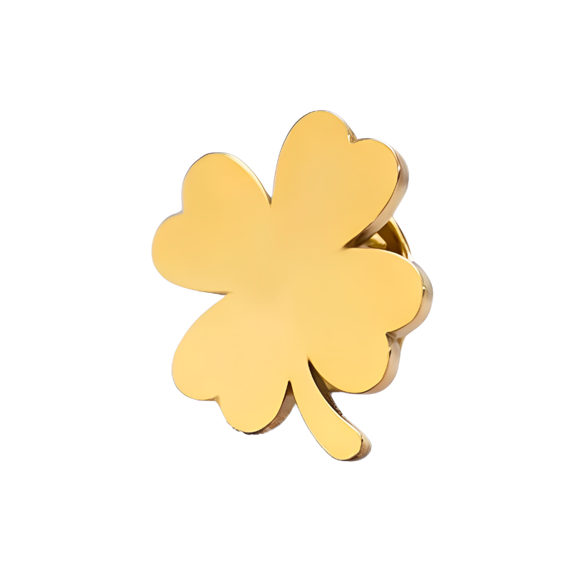 suit brooch, stainless steel brooch, men’s suit brooch, lucky clover brooch, four leaf suit brooch, four leaf clover brooch, four leaf brooch, formal lapel brooch, brooch
