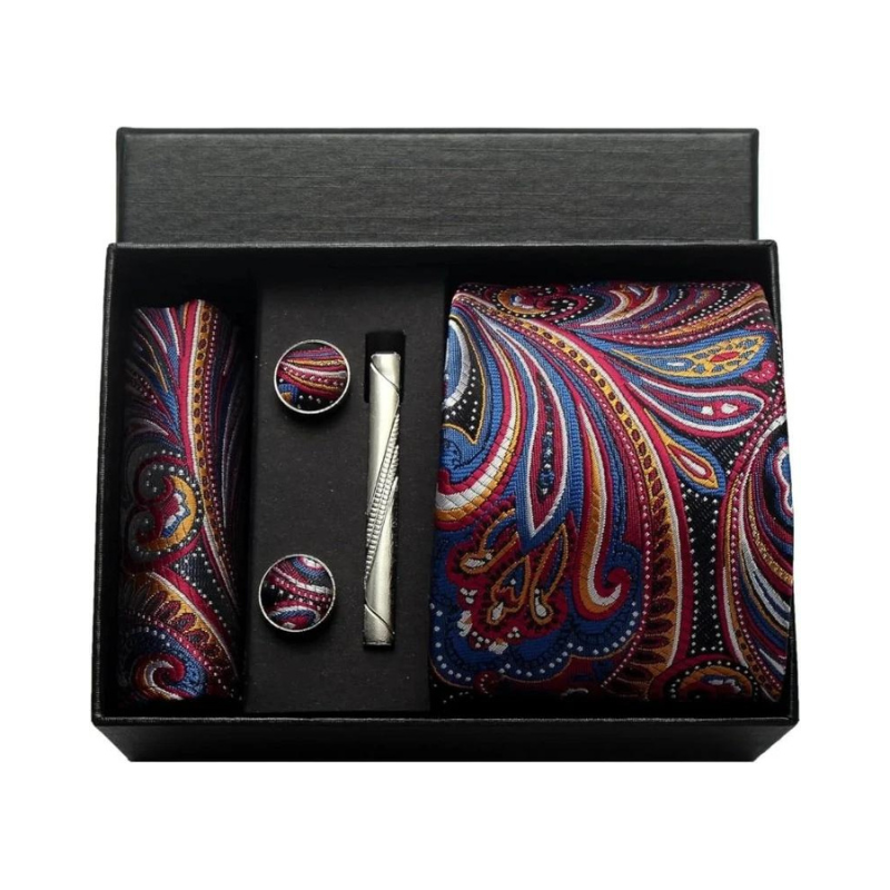 Tie Set, Tie, silk tie set for men, Silk Tie Set, Silk Tie, silk patterned tie set, men’s silk tie set, maximus men accessories, luxury men accessories, formal tie gift box