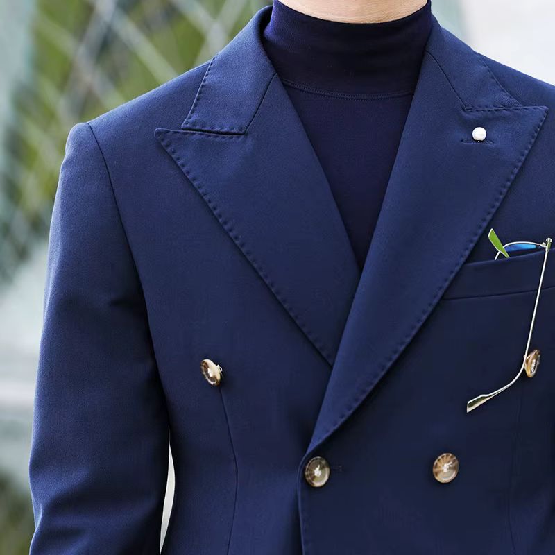 english double-breasted suit, british style men’s suit, slim fit formal suit, elegant men’s outfit, Maximus men’s fashion