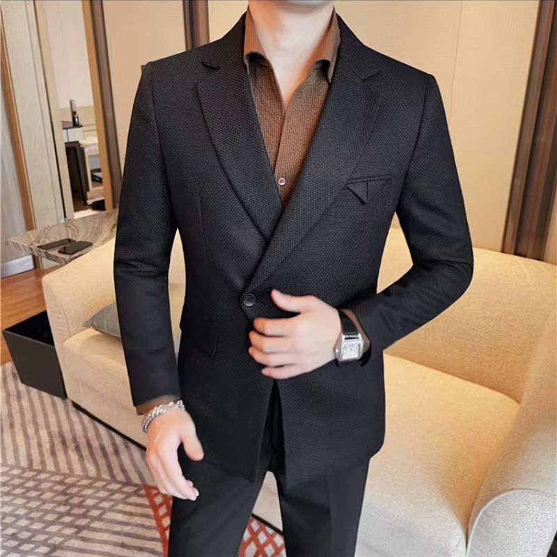 luxury men’s blazer, double-breasted blazer, one-button blazer, smart casual blazer, premium men’s blazer