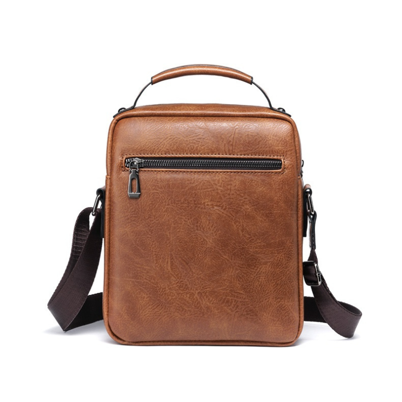 Bolsa Transversal Masculina de Couro 