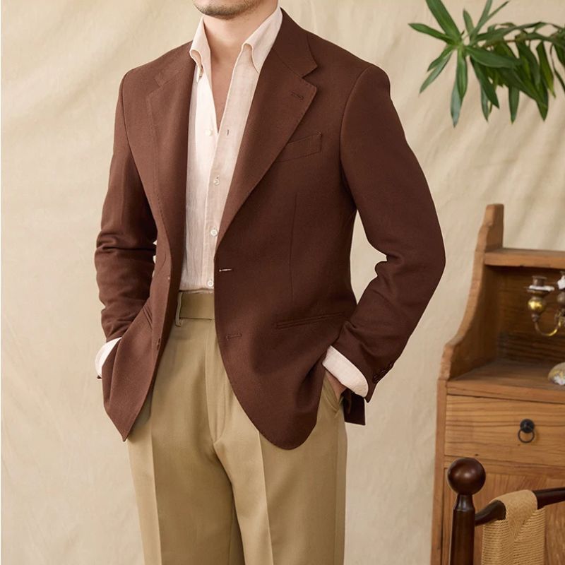 linen slim blazer, men linen blazer, italian style blazer, summer formal blazer, casual chic blazer