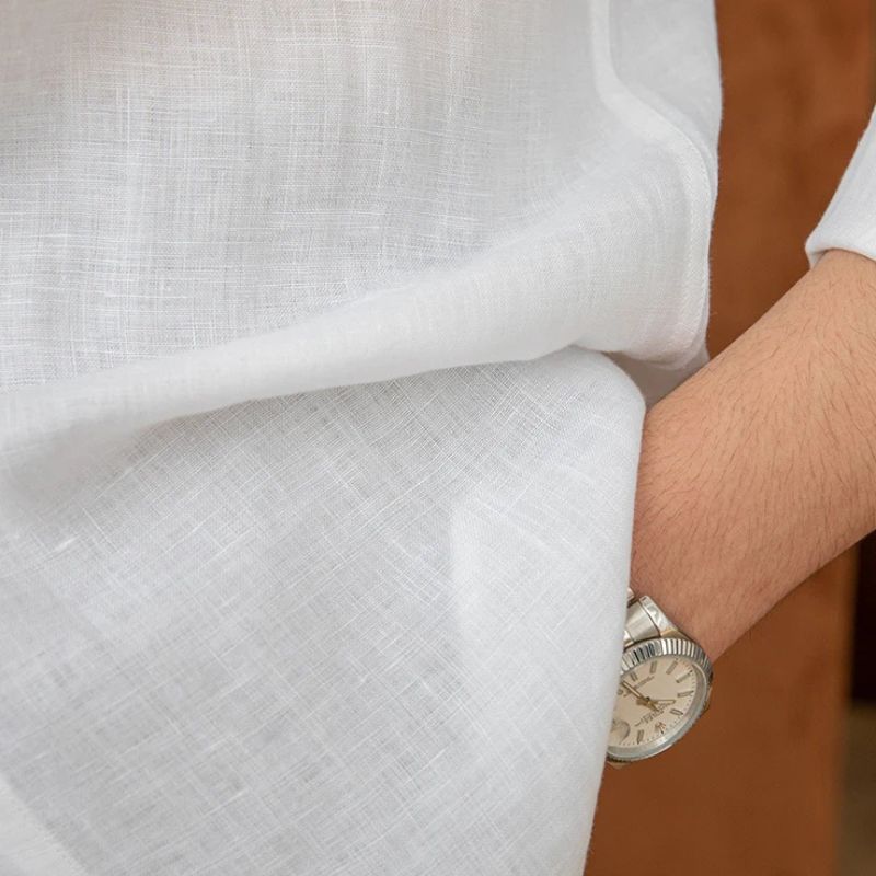 men linen dress shirt, slim fit linen shirt men, premium linen shirt, elegant men linen shirt, summer dress shirt men