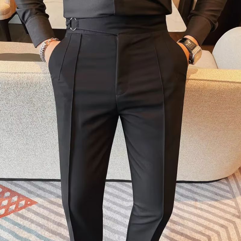 men’s slim tailored trousers, slim fit dress pants, smart casual men’s trousers, men’s tailored pants, modern men’s trousers
