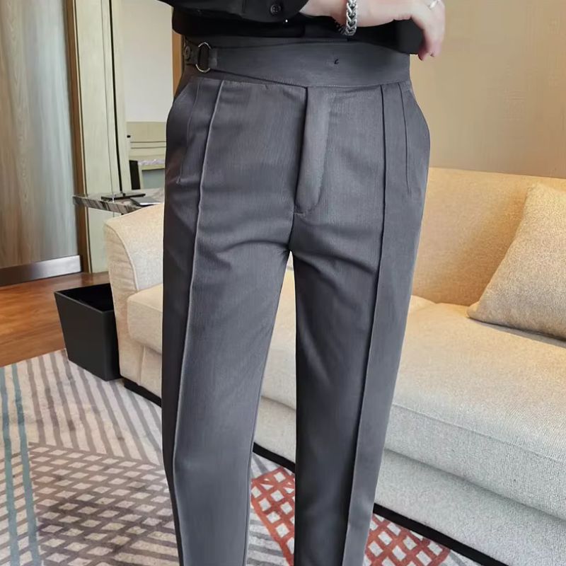men’s slim tailored trousers, slim fit dress pants, smart casual men’s trousers, men’s tailored pants, modern men’s trousers