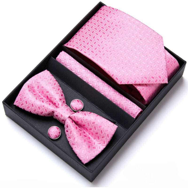 Tie Set, Tie, silk tie and bow tie set, Premium Patterned Tie Set, patterned tie set, men’s patterned tie set, men’s bow tie set, maximus premium accessories, luxury men accessories, formal men gift box