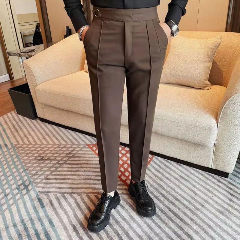 men’s slim tailored trousers, slim fit dress pants, smart casual men’s trousers, men’s tailored pants, modern men’s trousers