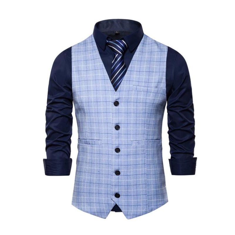 men’s formal vest, plaid vest men, men’s waistcoat formal, classic plaid vest, Maximus vest