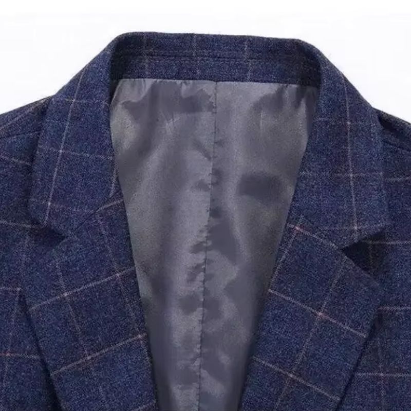 men’s plaid blazer, slim fit blazer, smart casual blazer, fashion men’s blazer, modern plaid jacket