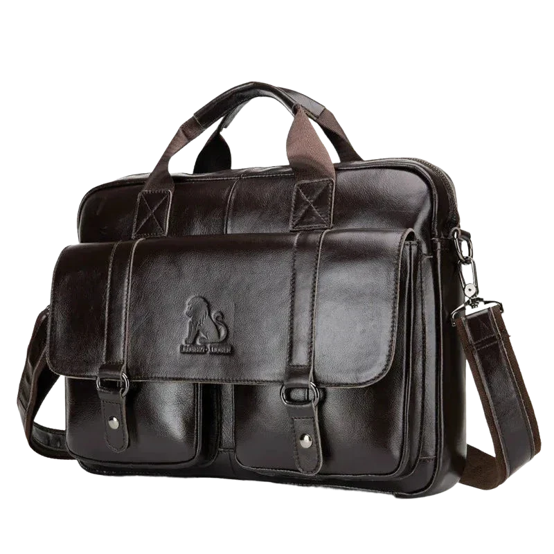 Bolsa Masculina de Couro Genuíno Vintage Maximus