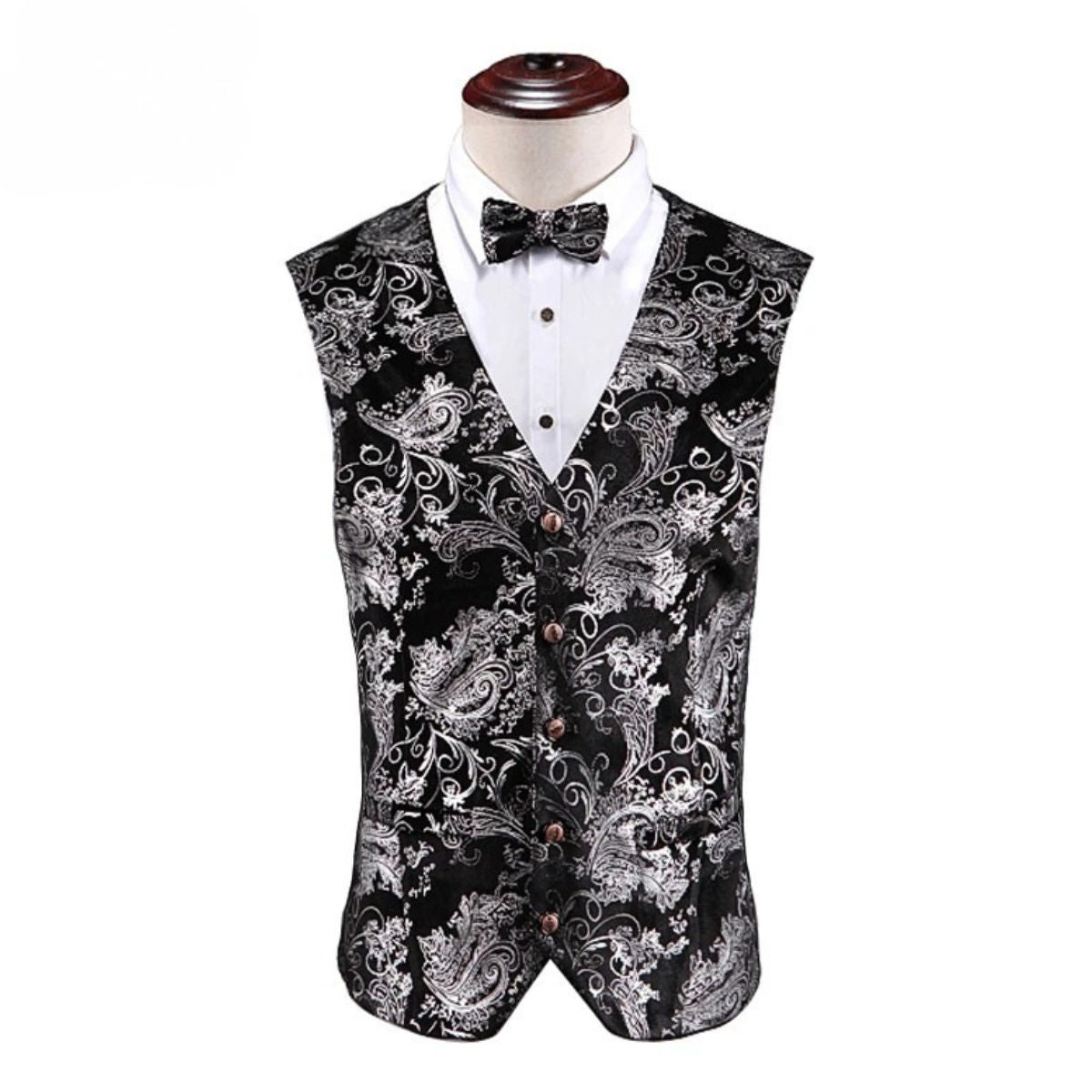 men’s luxury waistcoat, patterned men’s vest, slim fit waistcoat, formal men’s vest, men’s fashion waistcoat