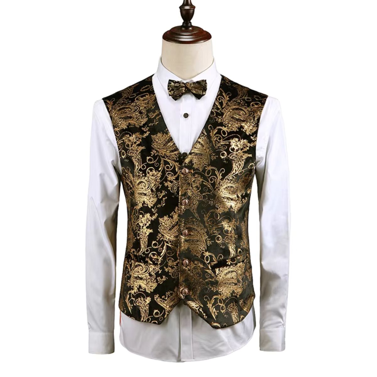 men’s luxury waistcoat, patterned men’s vest, slim fit waistcoat, formal men’s vest, men’s fashion waistcoat