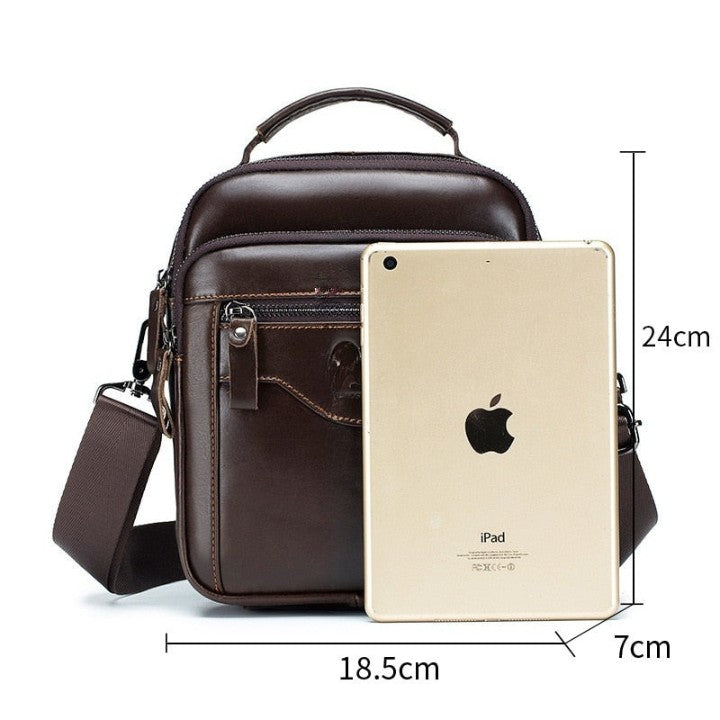 Bolsa Masculina de Couro Genuíno 