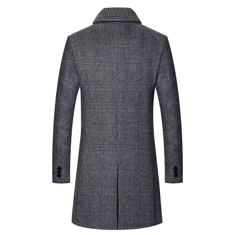 Plaid Men’s Overcoat Maximus