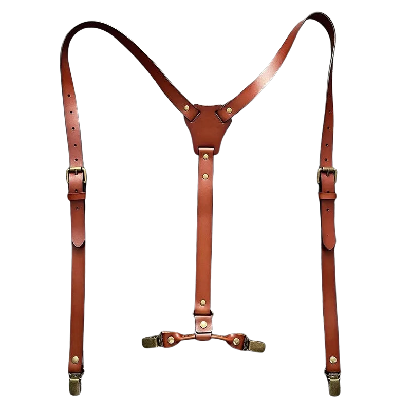vintage suspenders, Suspenders, men’s leather suspenders, men’s fashion suspenders, Leather Suspenders, genuine leather suspenders, classic men’s suspenders